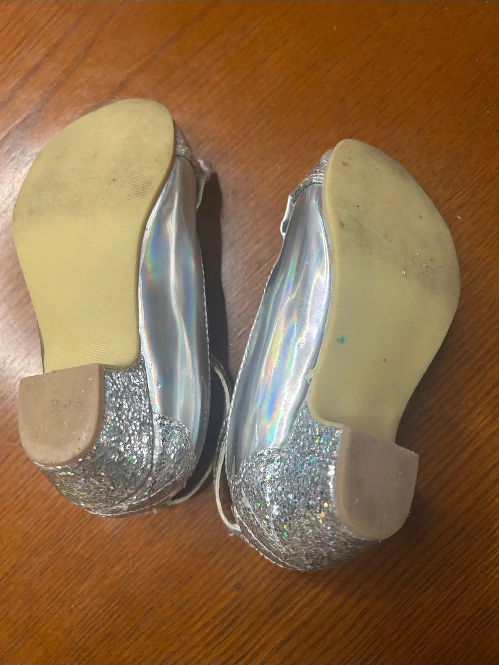 Disney Silver Glitter Ariel Little Mermaid Girls' Dress Shoes